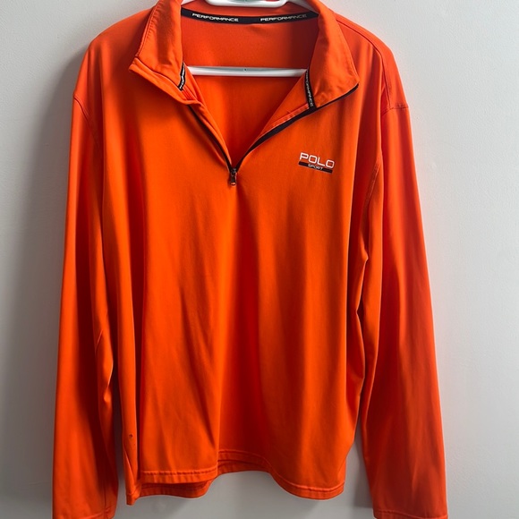 MEN’S POLO SPORT PERFORMANCE HALF ZIP GENTLY USED - Picture 1 of 5